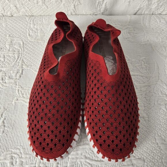 Ilse Jacobsen Tulip 3373 Platform Deep Red Slip-on Women's EU size 37 US 6.5 - Picture 2 of 7